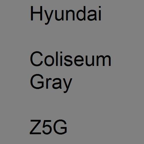 Hyundai, Coliseum Gray, Z5G.